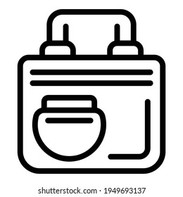 Bag for school food icon. Outline Bag for school food vector icon for web design isolated on white background