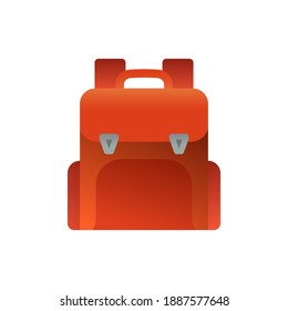 bag school icon of color style vector illustration design