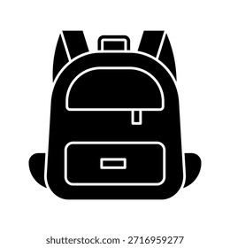 Icono de la escuela del bolso. para el concepto móvil y el Diseño web en el fondo blanco