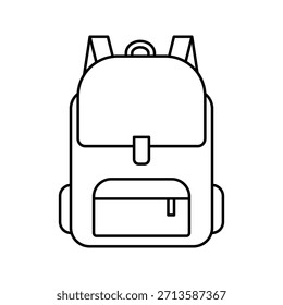Ícone de saco escola. ilustração vetorial sobre fundo branco