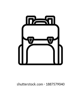 bag school line icon vector illustration design