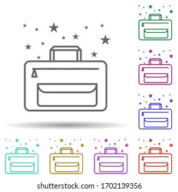 Bag school bag multi color icon. Simple thin line, outline vector of bags icons for ui and ux, website or mobile application