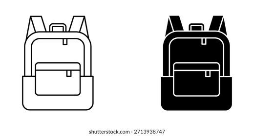 Icono del sistema de la escuela del bolso. para el concepto móvil y el Diseño web en el fondo blanco