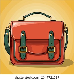 Bag for school in a simple vector design, back to school, minimalist
