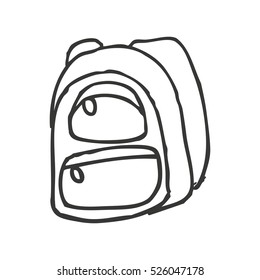 bag school supply icon vector illustration design