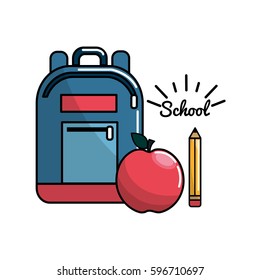 bag and school tools icon