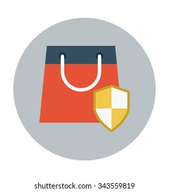 Bag Secure Colored Vector Illustration 
