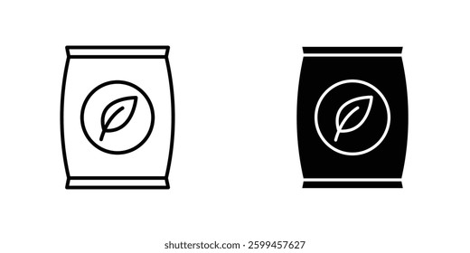 Bag seedling flat simple vector icons illustration set.
