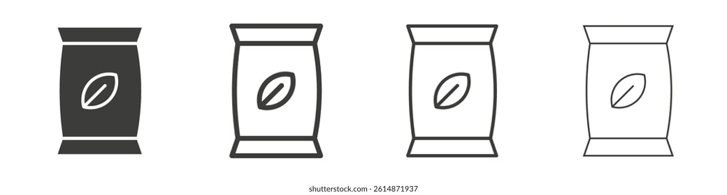 Bag seedling icon collection for website designs