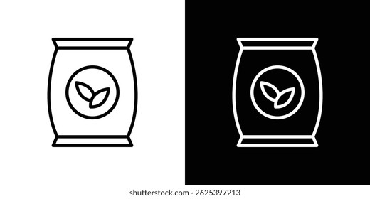 Bag seedling icon concept stroke on white background
