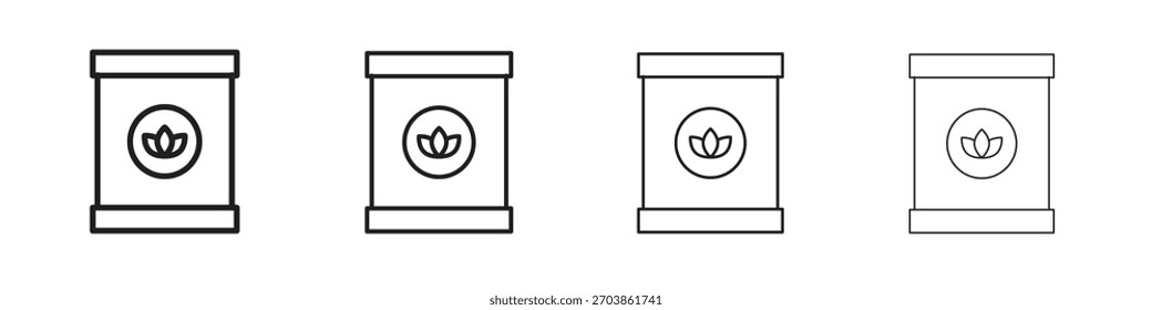 Bag seedling icon linear vector icon in a editable style.