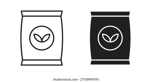 Icono de plántula del bolso para el App móvil, diseños editables