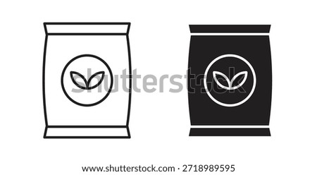 Bag seedling icon for mobile app, editable designs