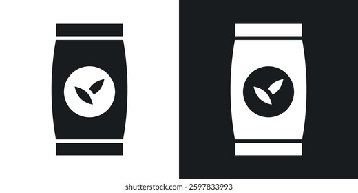 Bag seedling icon symbol collection on white background.