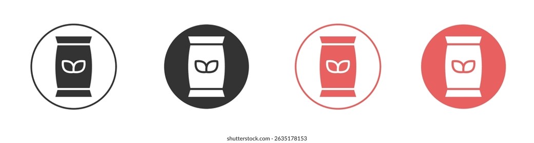 Bag seedling icon vector design template simple and clean style