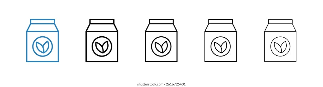Bag seedling icons collection vectors for web ui