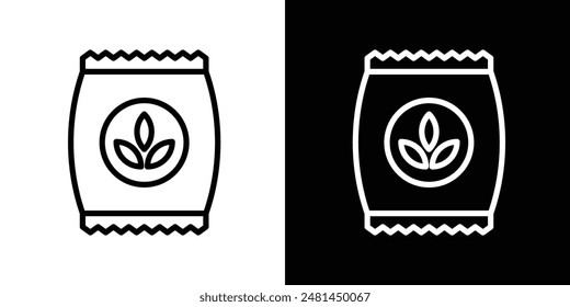 Bag seedling line icon vector illustration set.