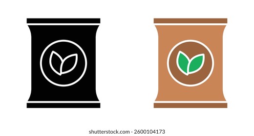 Bag seedling web vector icons