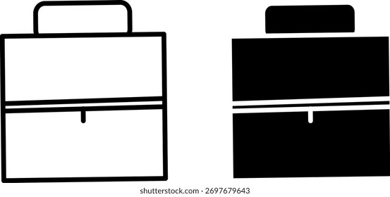bag set icon on white background