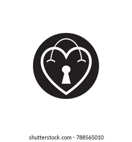 bag in the shape of heart icon. Valentine's Day elements. Premium quality graphic design icon. Simple love icon for websites, web design, mobile app, info graphics on white background