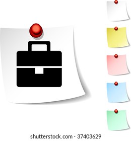 Icono de hoja de bolsa. Ilustración vectorial.