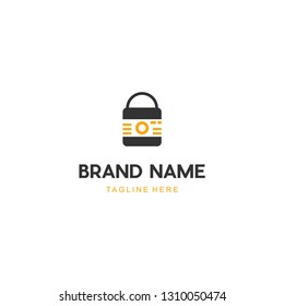 Bag Shop Camera Pixel Photography Abstract Creative Modern Business Logo