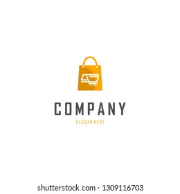 Bag Shop Cart Retail  E Commerce Abstract Creative Business Logo