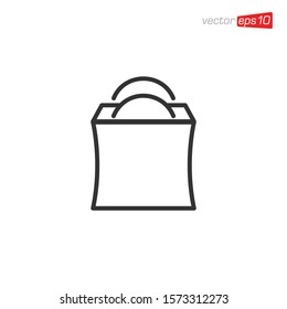 Bag Shop Icon Design Vector