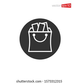 Bag Shop Icon Design Vector