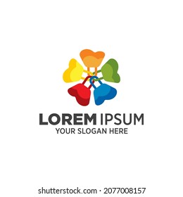 Bag shop Logo Design Template. Flower bags online shop logo concept icon 