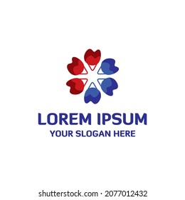 Bag shop Logo Design Template. Flower bags online shop logo concept icon 