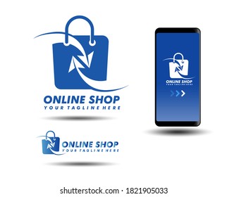 Bag Shop Logo Icon Design Vector. Vector Template Design Illustration