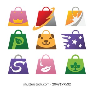 Bag shop logo template vector design