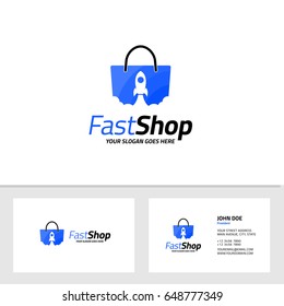bag shop logo template vector