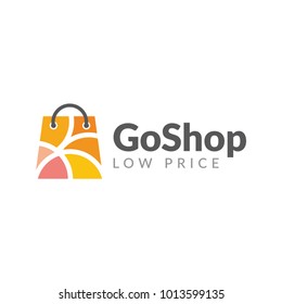 bag shop shopping online logo icon vector template