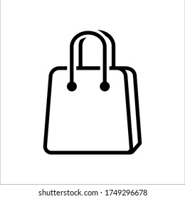 Bag Shoping Line Vector Icon