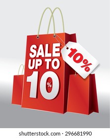 Bag Shoping SALE 10% Red White