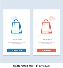 Bag, Shopping, Canada  Blue and Red Download and Buy Now web Widget Card Template