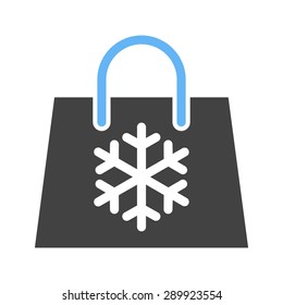 Bag, shopping, christmas icon vector image.Can also be used for christmas, celebrations, observances and holidays. Suitable for use on web apps, mobile apps and print media.
