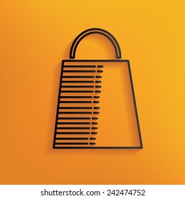 Bag shopping design on yellow background,clean vector