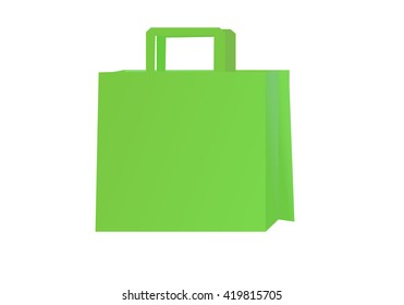 bag for shopping everything on white background