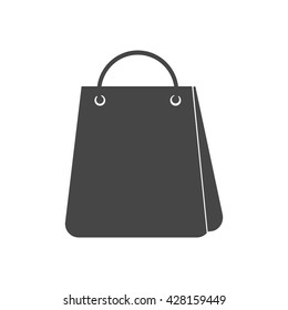 Bag for shopping in flat style.Vector icon.