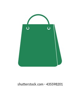 Bag for shopping in flat style.Vector icon.