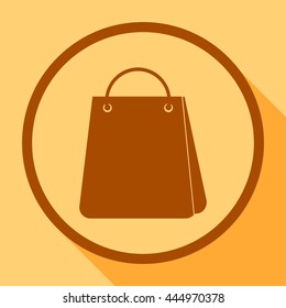 Bag for shopping in flat style.Vector icon.