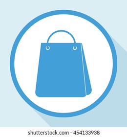 Bag for shopping in flat style.Vector icon.