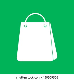Bag for shopping in flat style.Vector icon.