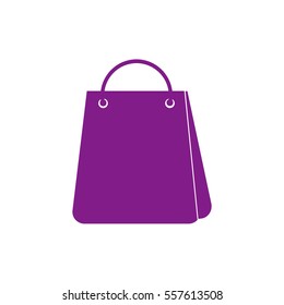 Bag for shopping in flat style.Vector icon.