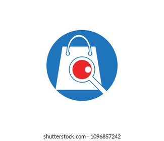 Bag shopping logo template
