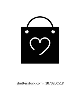 compras de bolsos amor estilo sólido vector