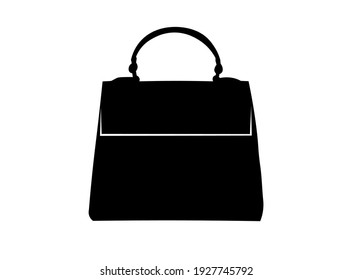 silueta de la compra de bolsos alto vector